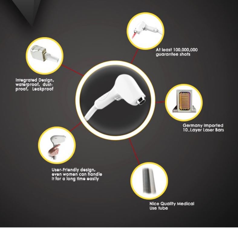 1200W 808nm Diode Laser Hair Removal Machine